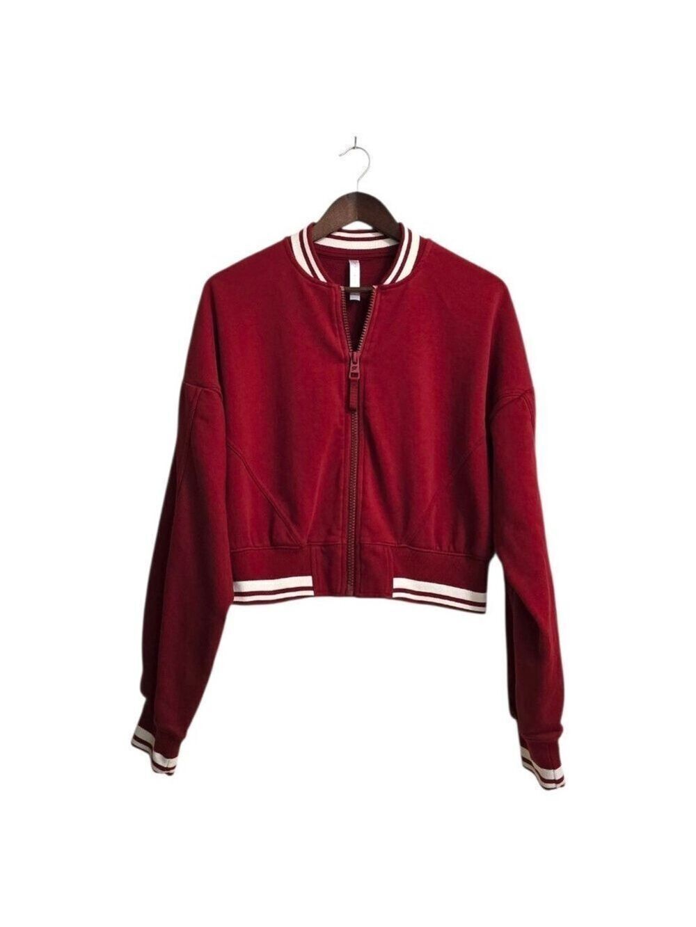 Fabletics Year Round Terry Bomber Jacket Sz M